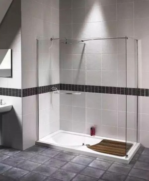 方形淋浴房款式卫生间淋浴房玻璃隔断造型装修图片