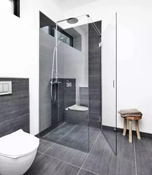 卫生间淋浴房玻璃隔断造型装修图片展示
