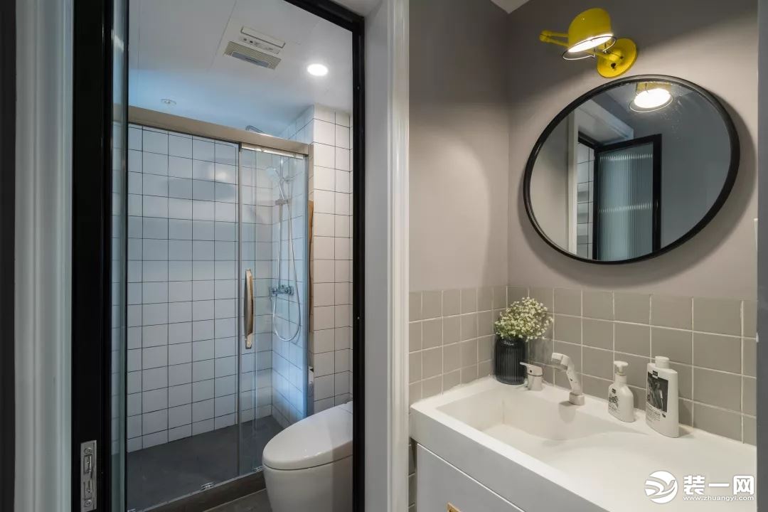89平米北欧风格两居室浴室卫生间装修效果图