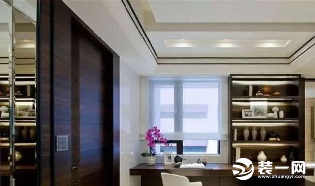 新中式风格婚房书房装修实景图