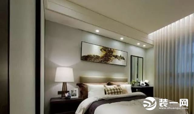 新中式风格婚房卧室装修实景图
