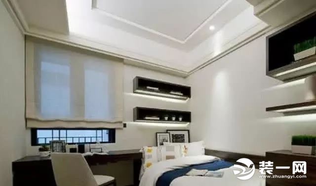 新中式风格婚房客卧装修实景图
