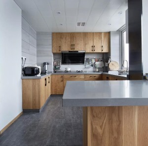 新中式风格三室两厅厨房装修效果图