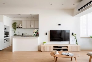 单身公寓超大客厅设计效果图