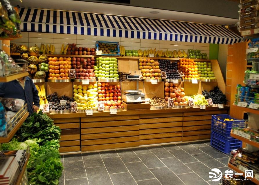 水果店装修设计展示水果店水果柜装修效果图