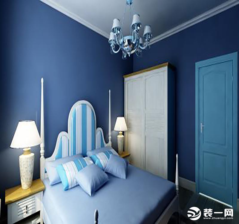天蓝色房间装修图片