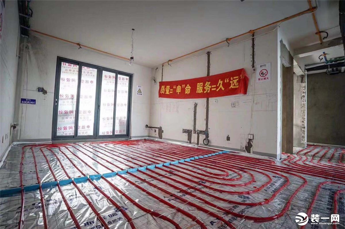 上海申远空间设计别墅装修实景图|水电阶段