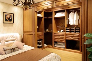中式木質衣柜展示臥室儲物柜圖片展示