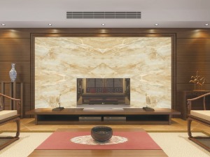 中式風格大理石電視墻客廳背景墻圖片
