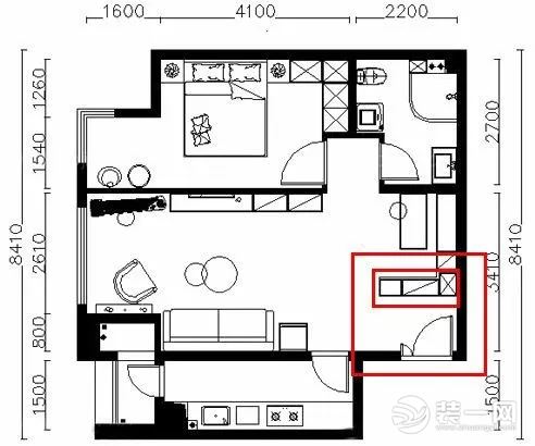 大門正對餐廳戶型圖