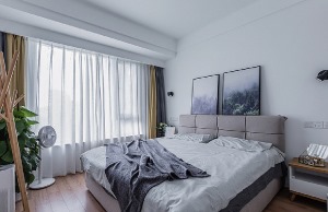 小户型北欧风格两居室装修效果图片—卧室