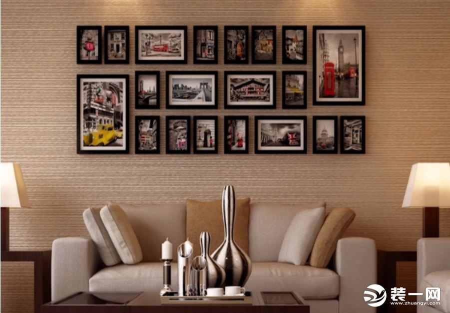 简约风格客厅照片墙布置图片