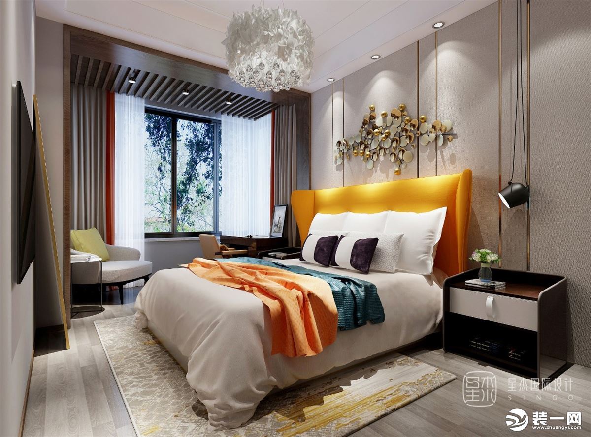 现代时尚风格225平米别墅装修图片—卧室