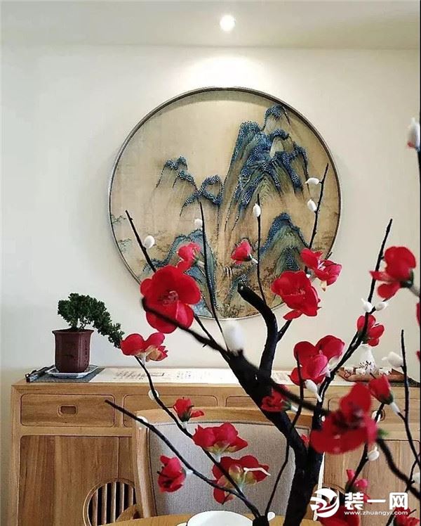 中式风格背景墙挂画