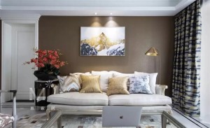 美式风格沙发背景墙装修效果图