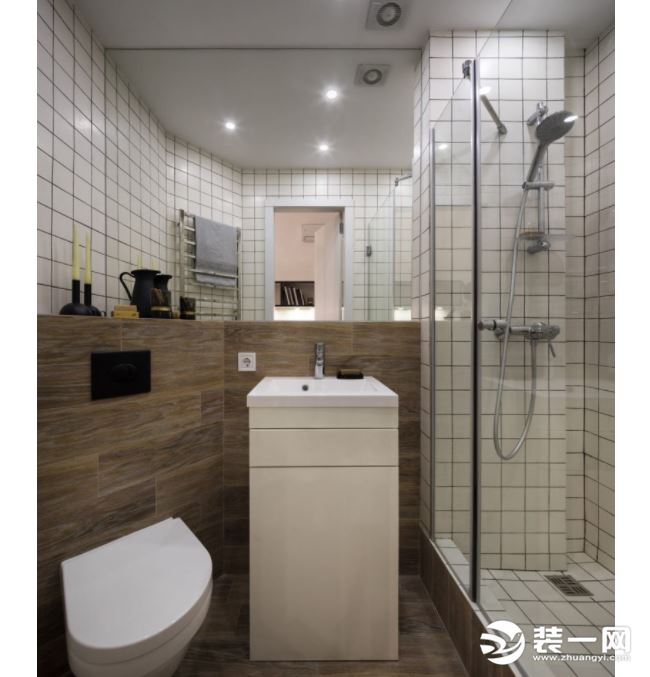 20平米现代工业风格小公寓装修图片—卫生间