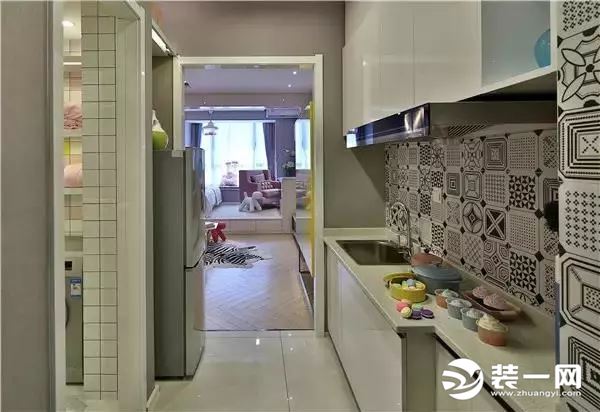 45平现代北欧风格单身公寓入户装修 