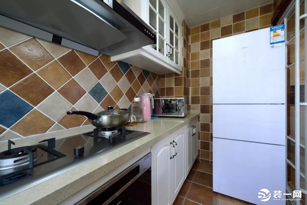80平米两室两厅美式风格厨房装修效果图