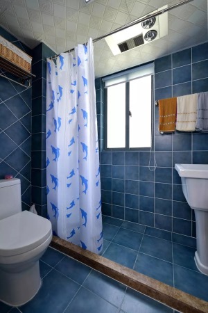 80平米两室两厅美式风格浴室卫生间装修效果图