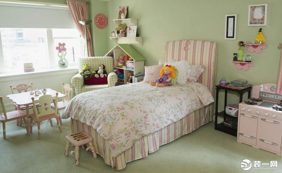 清新田园风格10平米儿童卧室装修设计图片