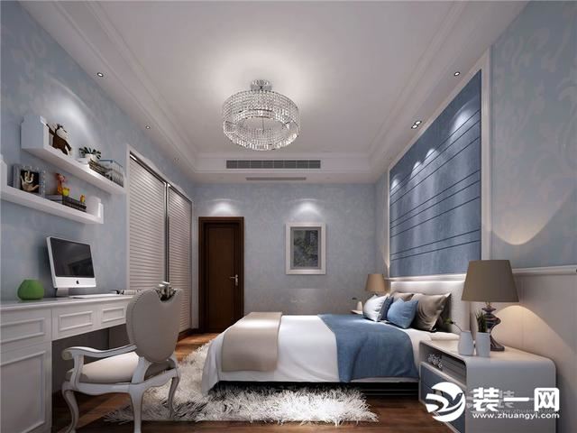 新中式风格别墅卧室图
