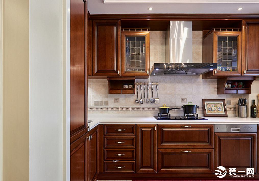 大户型美式风格140平米装修设计实景图片—厨房