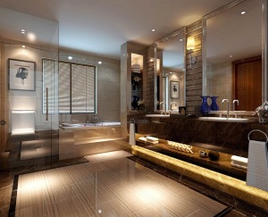 新中式奢华风格—别墅卫生间装修设计卫生间布置图片