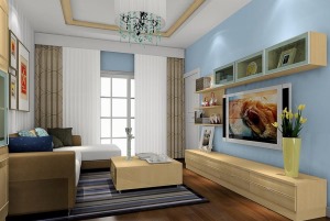现代温馨风格—90平米小户型客厅装修图片