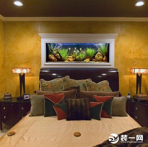 鱼缸放卧室图片