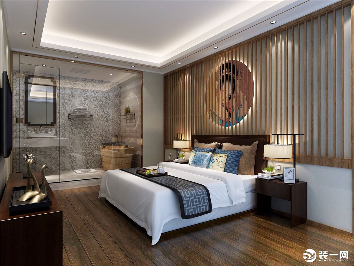 中式风格酒店客房中式酒店装修图片