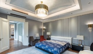 新中式风格2000平米别墅大宅装修实景图片—卧室