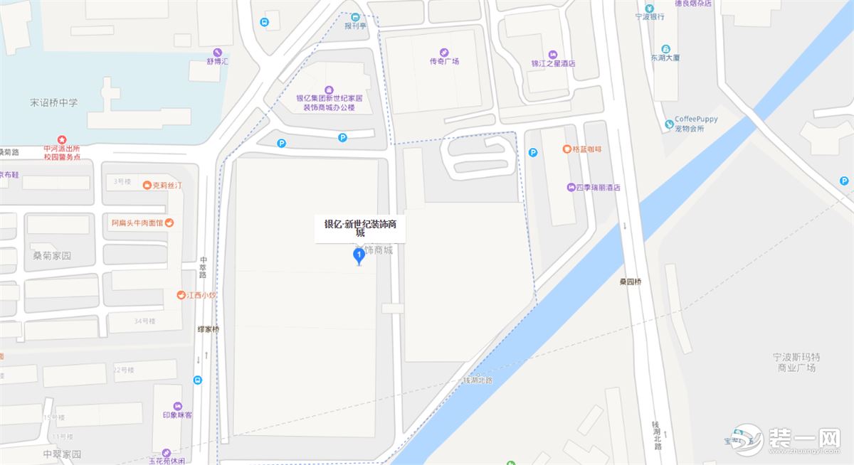 宁波银亿·新世纪装饰城地理位置