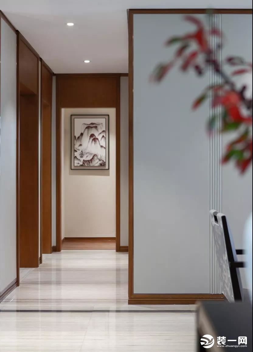 中国红装饰搭配—新中式风格装修案例之走廊