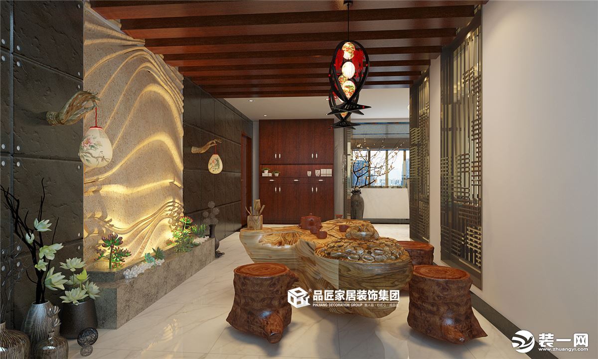 150平米中式家装图片—茶室