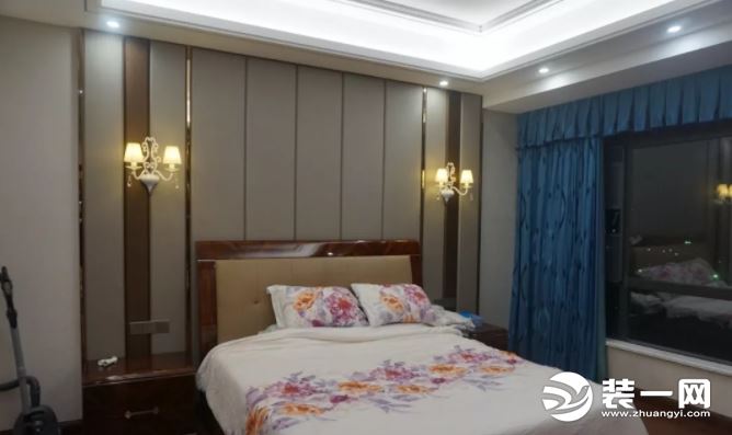 方直珑湖湾现代中式卧室装修实景图