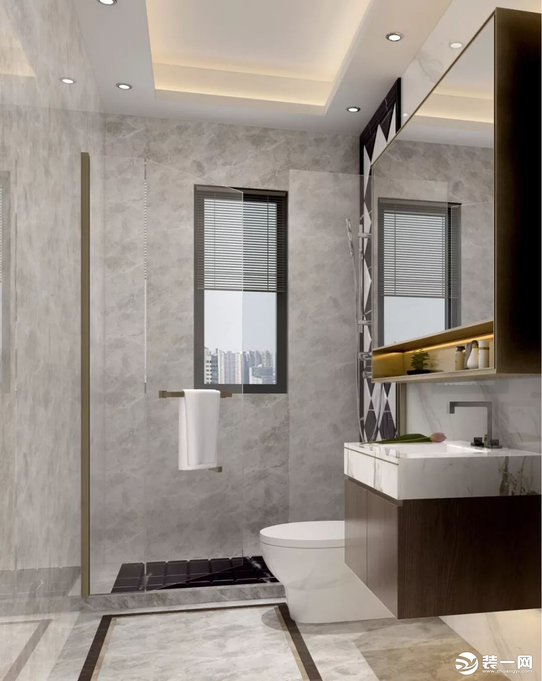 惠州居众整装设计院新中式浴室案例