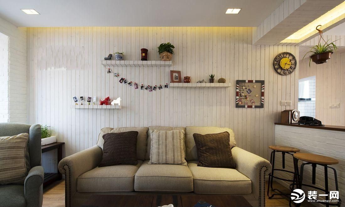 小户型loft沙发背景墙装修效果图