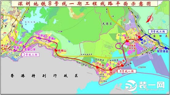 深圳地铁8号线一期工程概况图