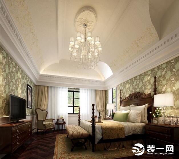 上海星杰装饰现代美式装修风格--次卧
