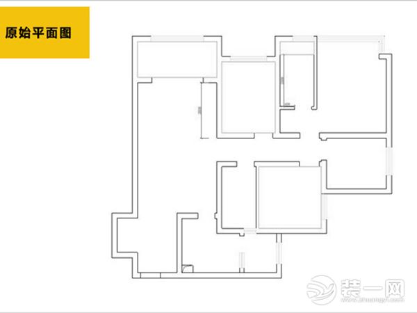 现代简约风装修效果图原始平面图