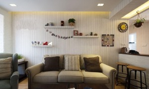小户型loft沙发背景墙装修效果图