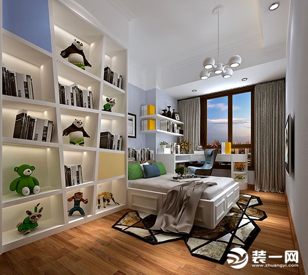 惠州悦湖会现代风格儿童房装修案例