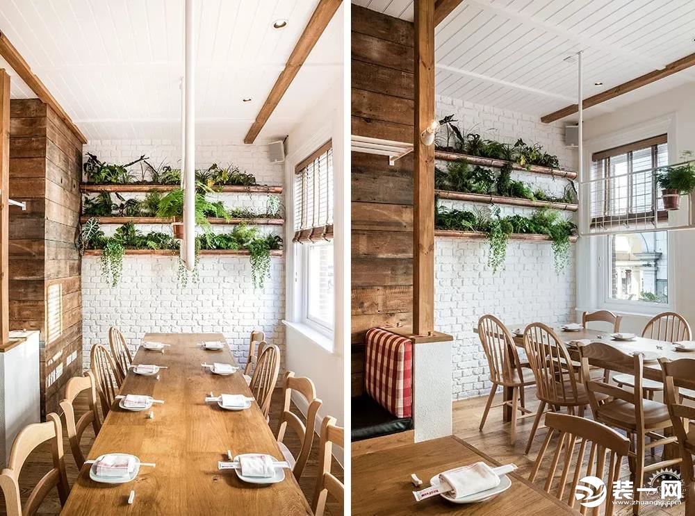 英伦+田园风格餐厅装修设计效果图--墙面装饰
