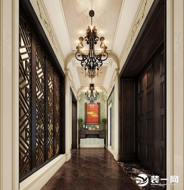 上海星杰装饰案例-500平米别墅装修实景图 走廊