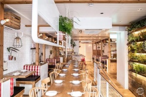 英伦+田园风格餐厅装修设计效果图--一楼田园风格