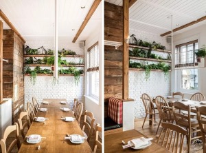 英伦+田园风格餐厅装修设计效果图--墙面装饰
