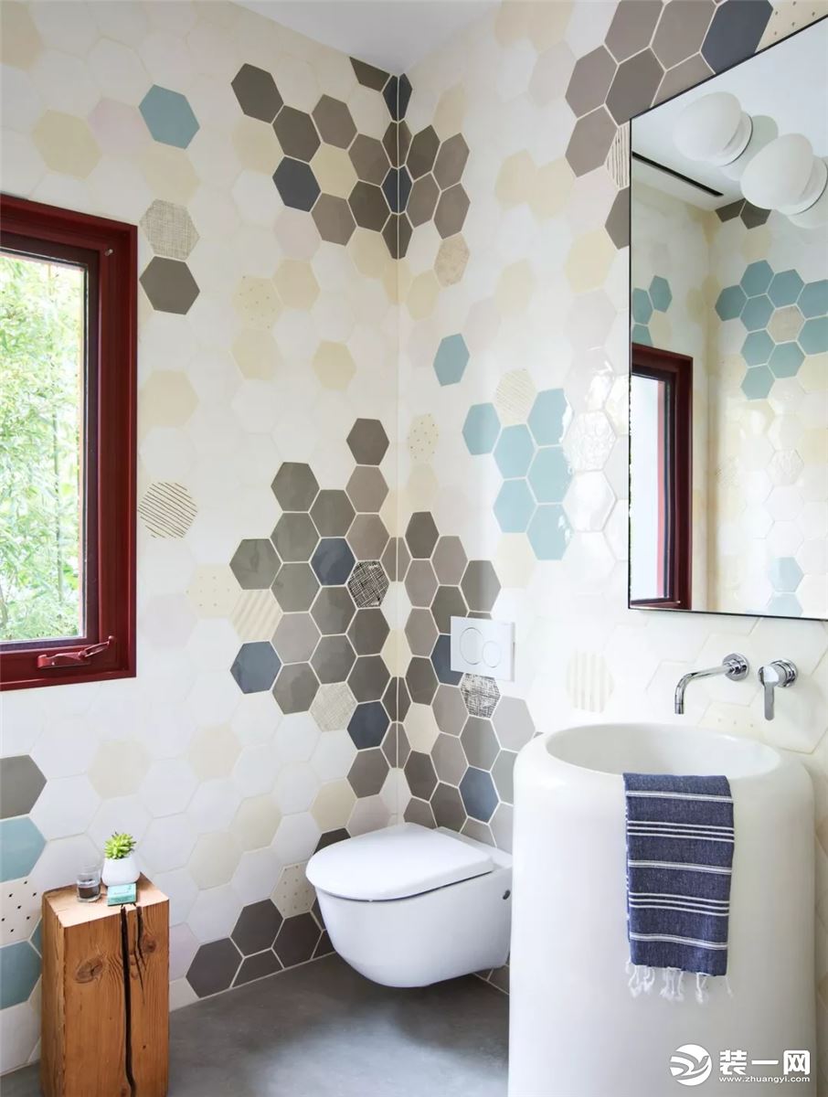 墙面瓷砖搭配装修风格图片--卫生间瓷砖搭配