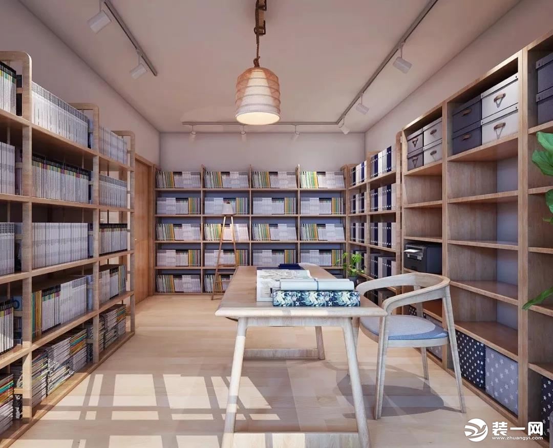 135平米日式风格装修案例实景图--书房