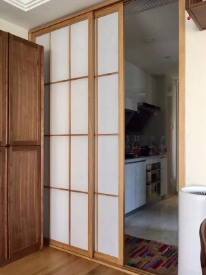 厨房推拉门折叠门图片大全--日式简约风格推拉门