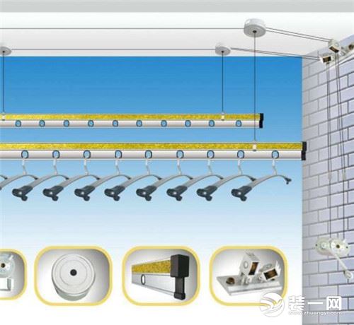 升降晾衣架效果图